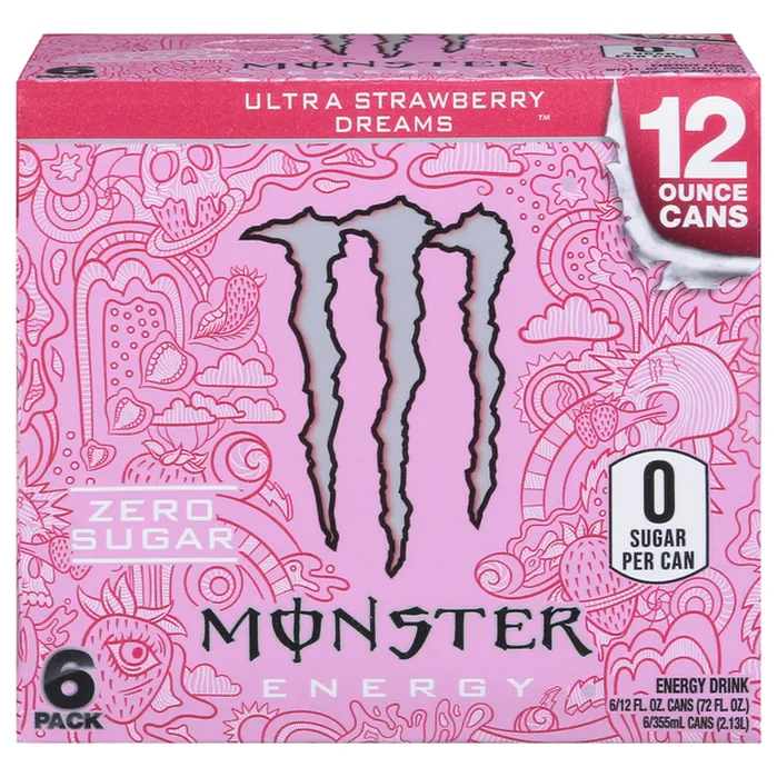 Monster Energy Energy Drink Zero Sugar Ultra Strawberry Dreams Pack Fl Oz Delivery Or