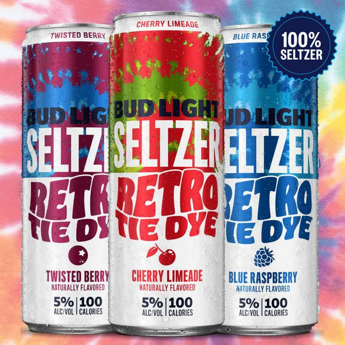 Bud Light Hard Seltzer Retro Tie Dye Variety Pack, Slim Cans (12 fl oz ...