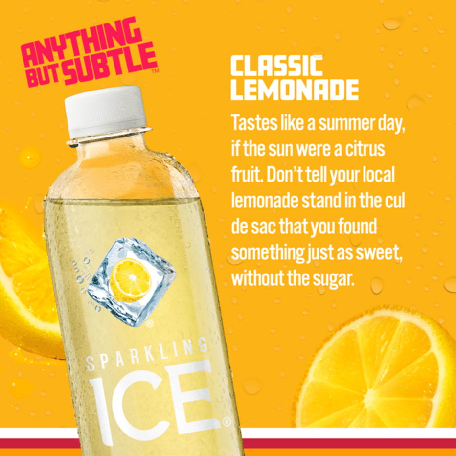 Sparkling Ice® Classic Lemonade Sparkling Water Zero Sugar 17 Fl Oz Delivery Or Pickup Near 3413