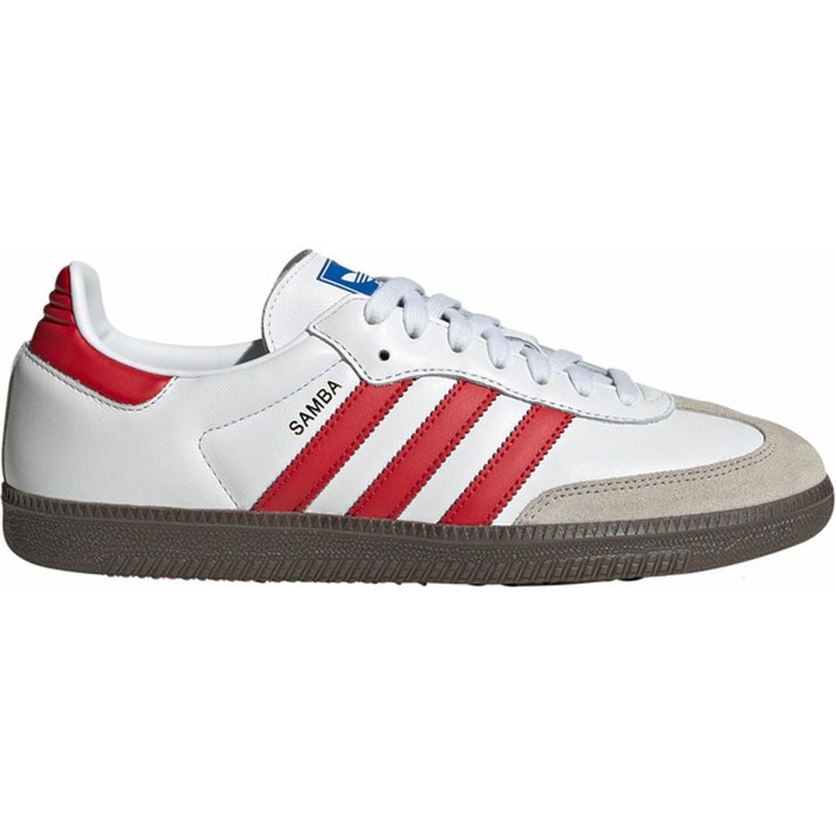 adidas Samba OG Shoes, Size M13.0/W14.0 - White, Scarlet & Black (1 ...