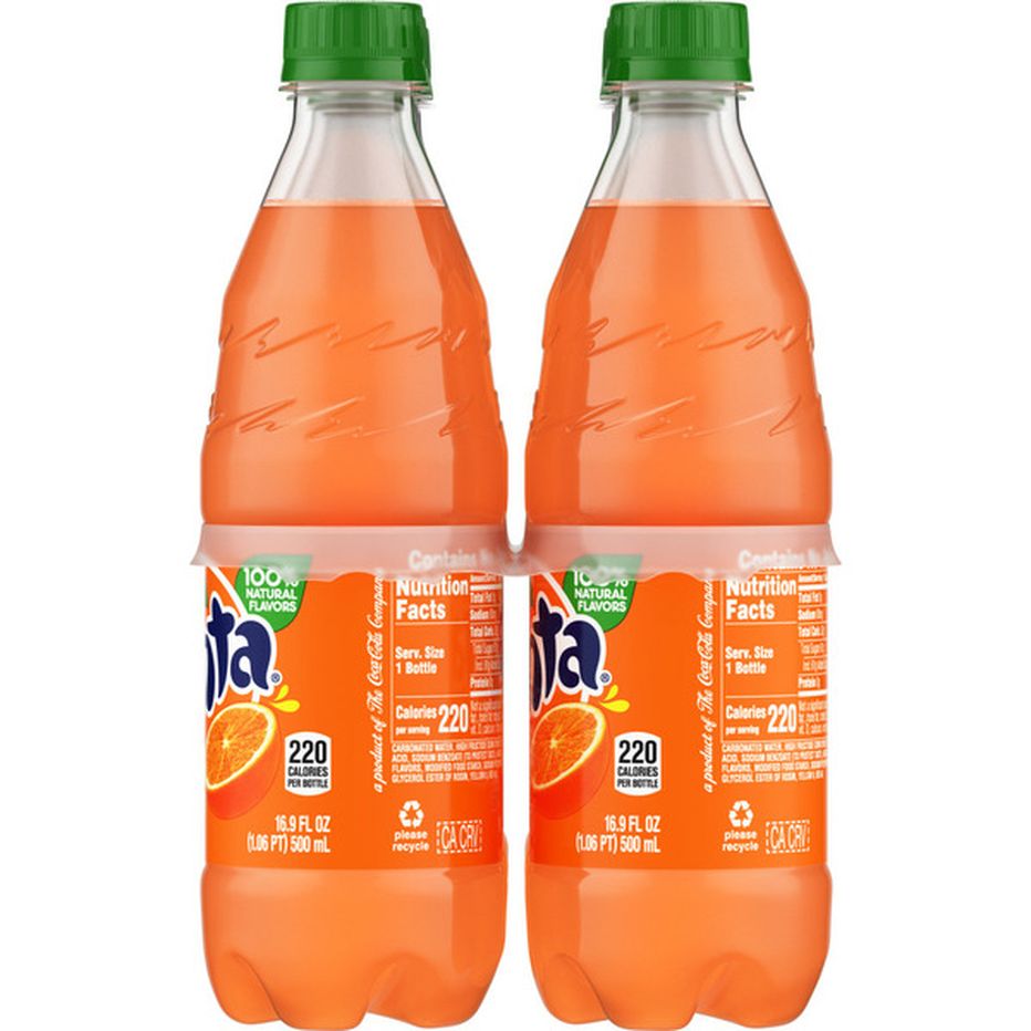 Fanta Orange Soda Fruit Flavored Soft Drink 16 9 Fl Oz Delivery Or