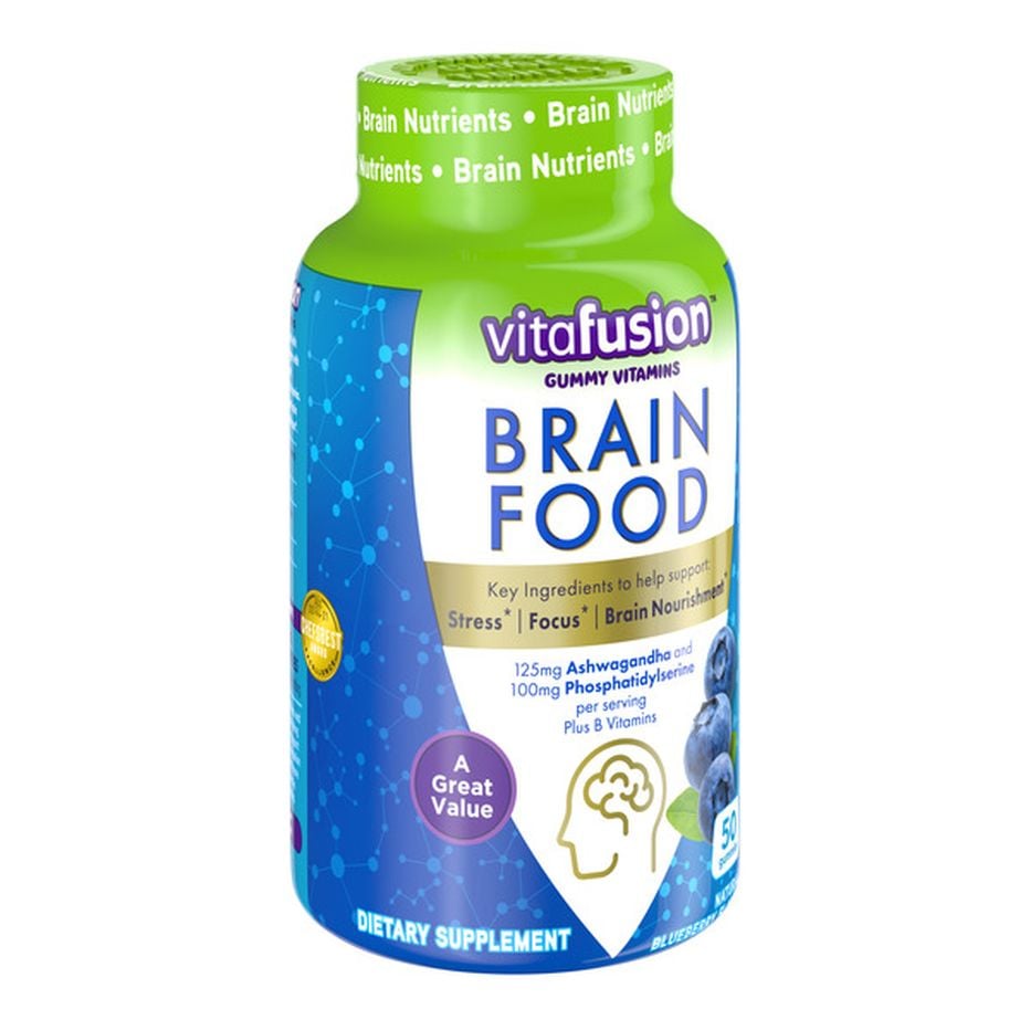 vitafusion Brain Food Gummy Supplement: 125Mg Ashwagandha, 100Mg ...