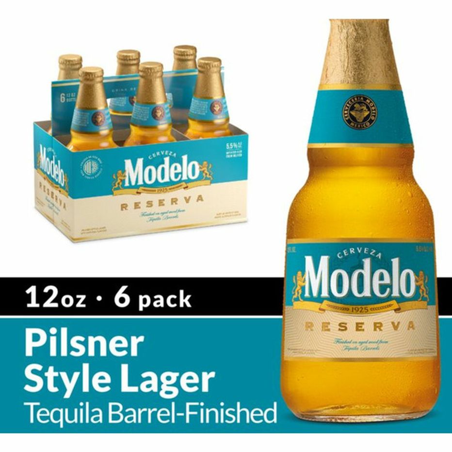 Modelo Reserva Tequila Barrel Lager Mexican Beer Bottles (12 fl oz