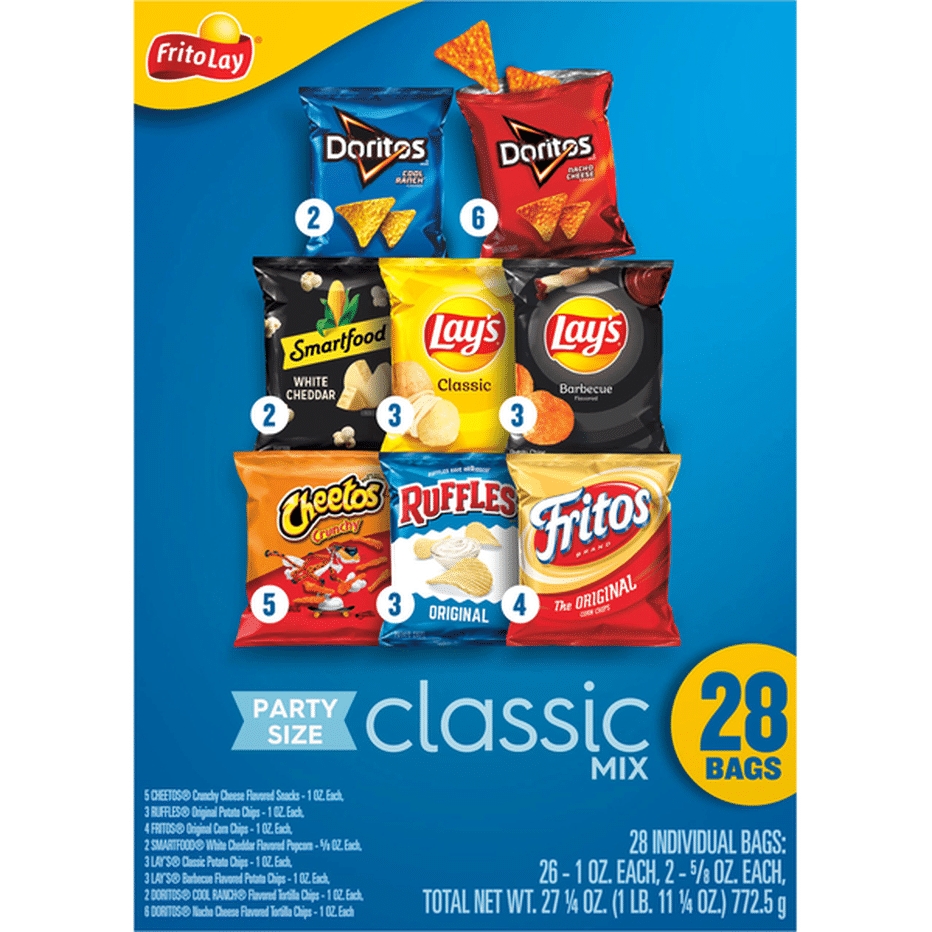 Frito Lay Snacks, Classic Mix, Party Size (28 each) Delivery or Pickup ...