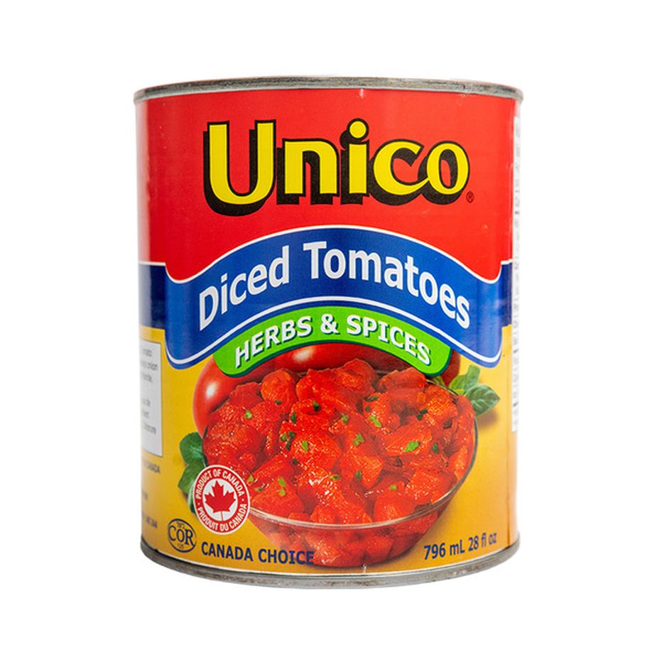 Unico Herbs & Spices Diced Tomatoes (796 ml) Delivery or Pickup Near Me