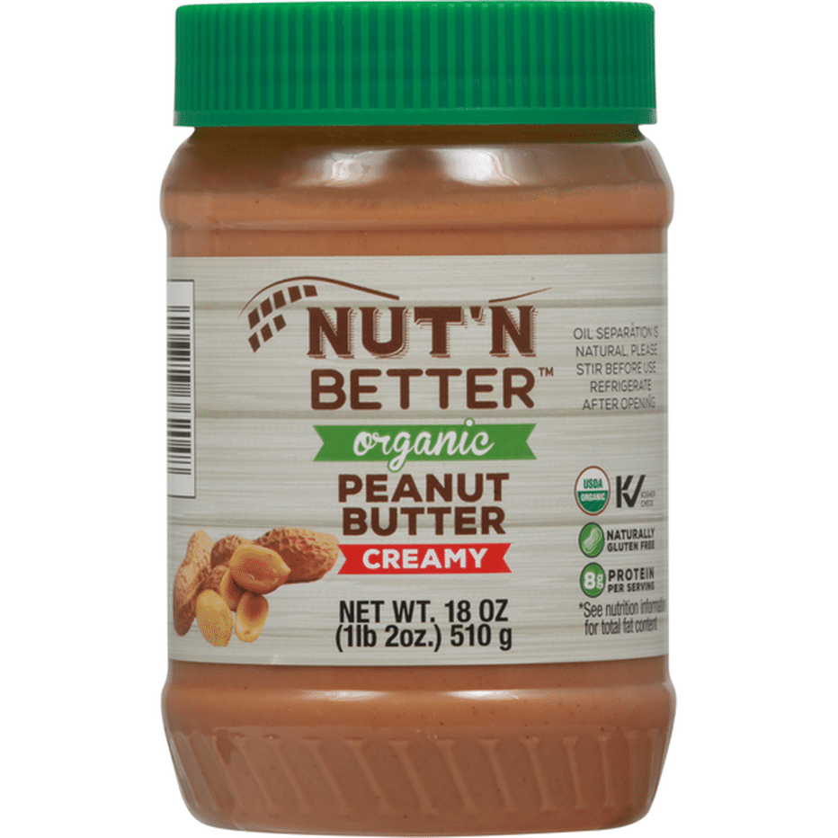 Nut 'n Better Peanut Butter, Organic, Creamy (18 oz) Delivery or Pickup ...