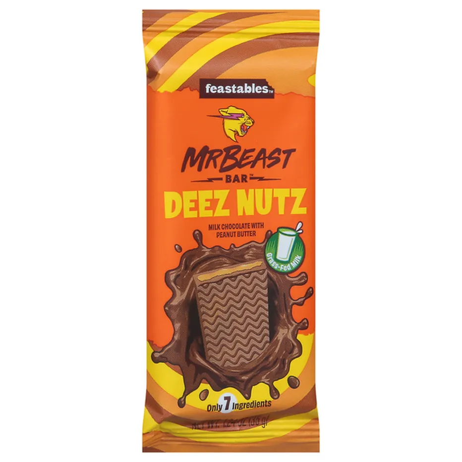 Feastables Mr Beast Bar, Deez Nutz (1.24 oz) Delivery or Pickup Near Me ...