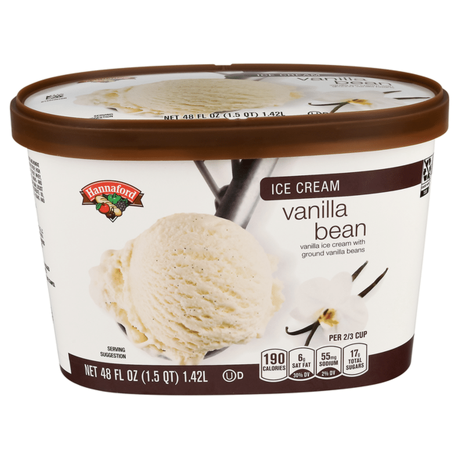 Hannaford Natural Vanilla Bean Ice Cream (48 fl oz) Delivery or Pickup ...