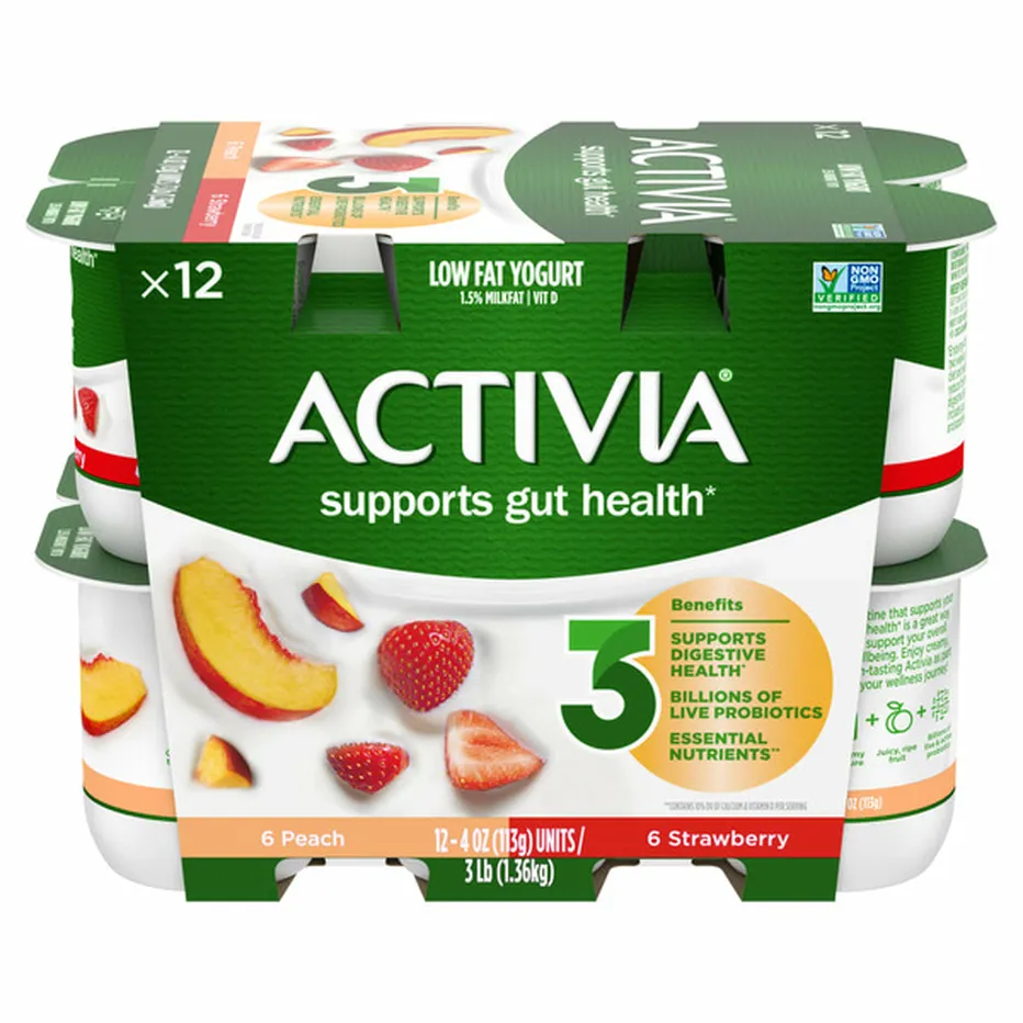 Activia Probiotic Blended Lowfat Yogurt Peach And Strawberry 4 Oz Delivery Or Pickup Near Me 7924