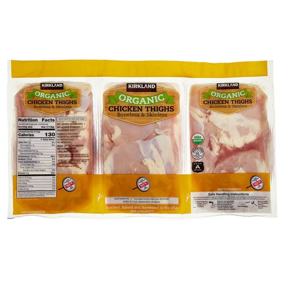 Kirkland Signature Organic Boneless And Skinless Chicken Thighs Per Lb Delivery Or Pickup Near