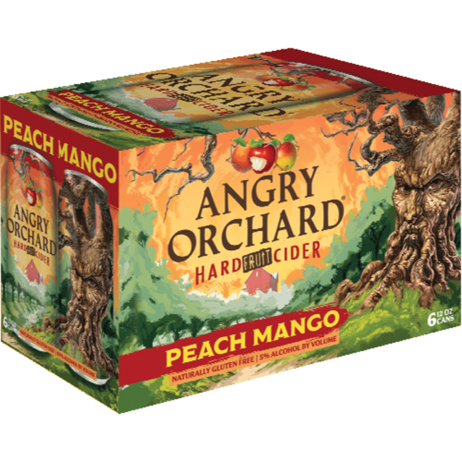 Angry Orchard Peach Mango Hard Cider, Spiked (12 fl oz) Delivery or