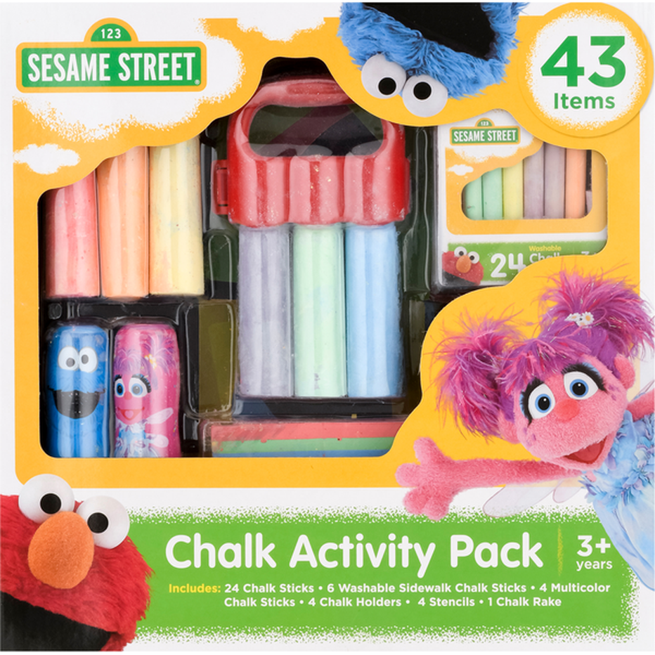 Sesame Street Chalk Activity Pack, 3+ Years (43 each) Delivery or ...
