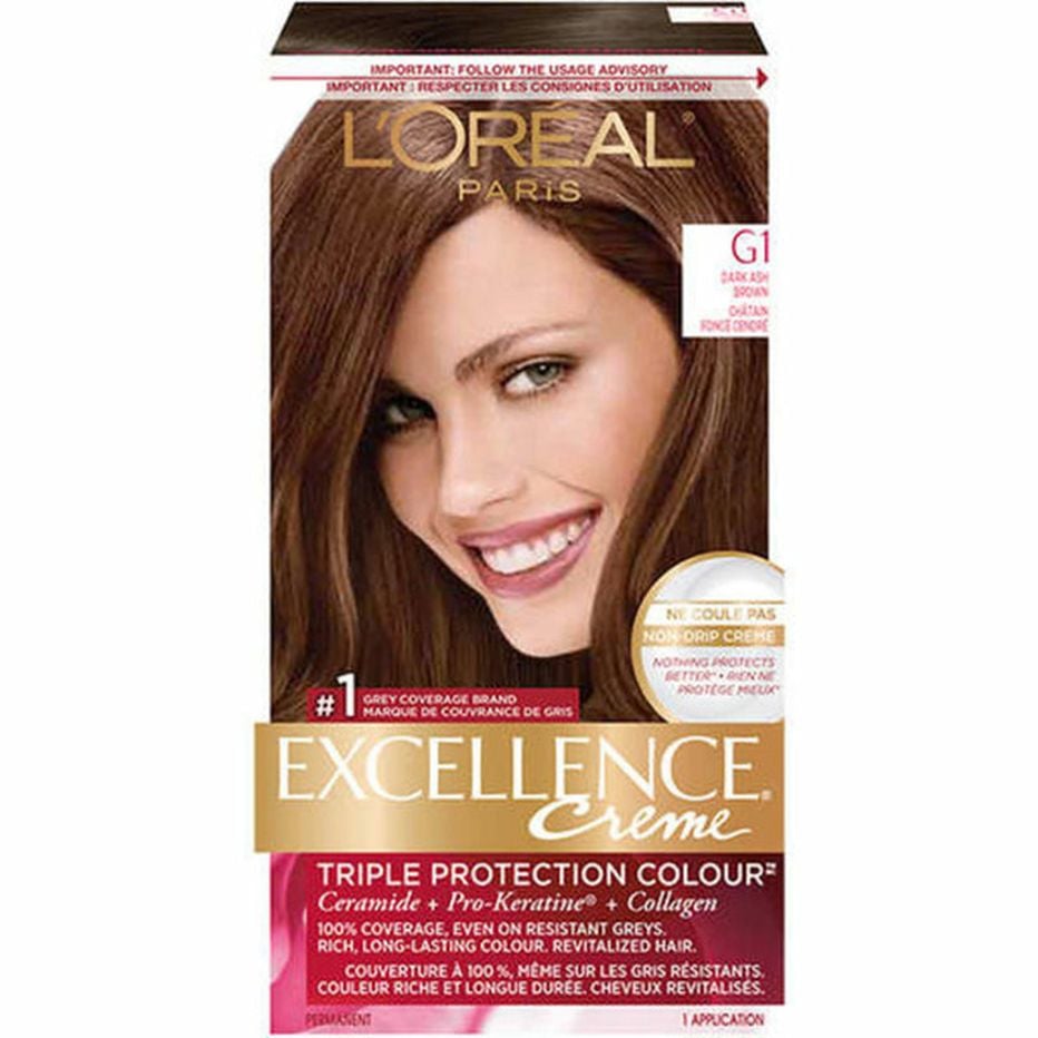 L'Oreal Creme Permanent Triple Care Hair Color, 4A Dark Ash Brown (1 ct ...