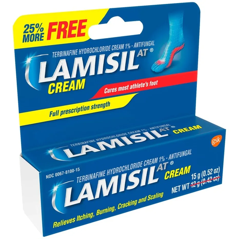 GSK Lamisil Terbinafine Hydrochloride Cream 1% - Antifungal (0.52 Oz ...