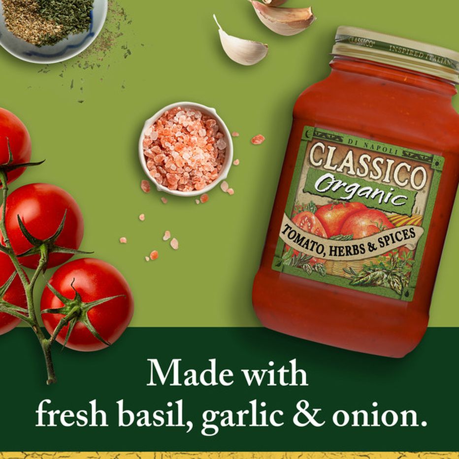 Classico Organic Tomato Herbs And Spices Spaghetti Pasta Sauce 32 Oz Delivery Or Pickup Near Me