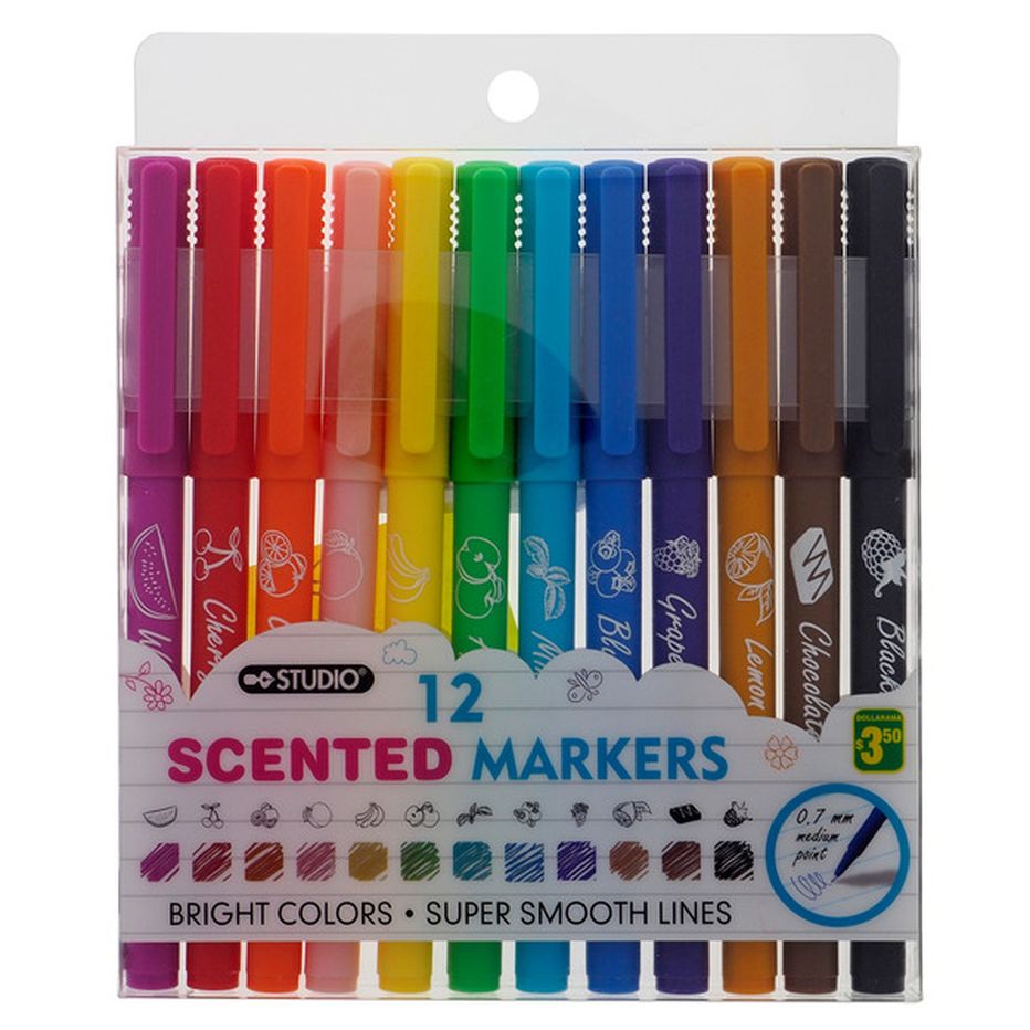 Dollarama L.P. Scented Coloring Markers (12 ct) Delivery or Pickup Near ...