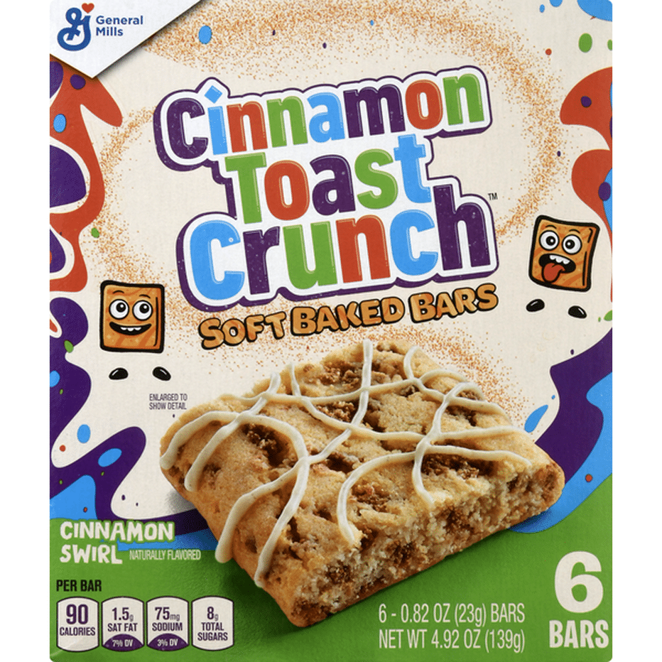 Cinnamon Toast Crunch Soft Baked Bars, Cinnamon Swirl (0.82 oz ...