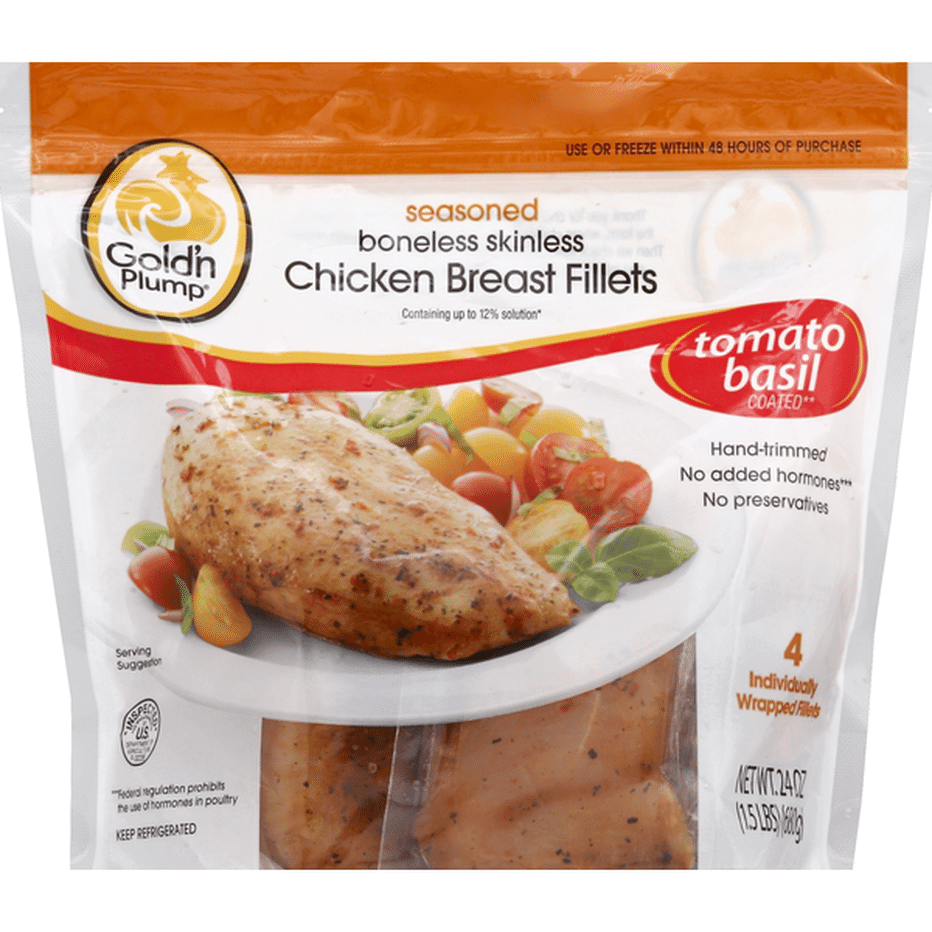 Gold N Plump Chicken Breast Fillets Boneless Skinless Seasoned Oz