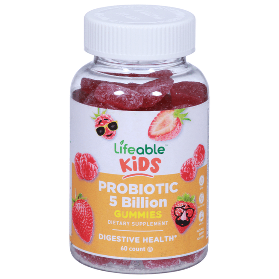 Lifeable Probiotic, 5 Billion, Gummies, Natural Berry Flavor (60 each ...