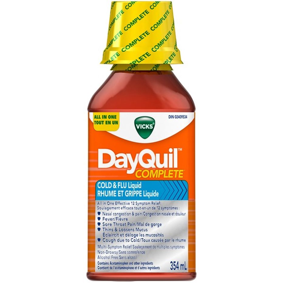 Vicks Dayquil Complete Liquid Cold & Flu (354 Ml) Delivery Or Pickup 