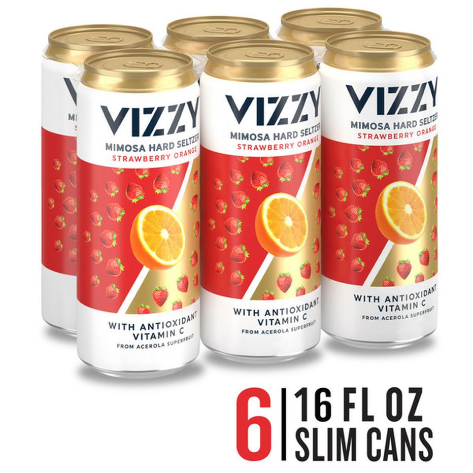 Vizzy Mimosa Hard Seltzer Strawberry Orange Gluten Free Hard Seltzer ...