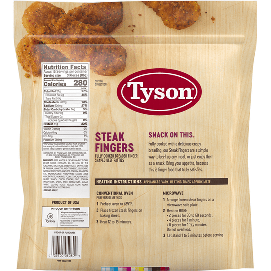 Tyson Steak Fingers (44.8 Oz) Delivery Or Pickup Near Me - Instacart