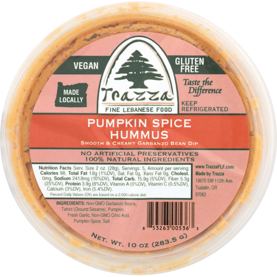 Trazza Fine Lebanese Food Pumpkin Spice Hummus (10 oz) Delivery or