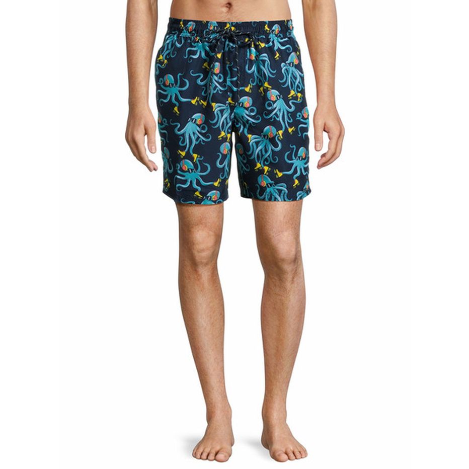 No Boundaries Men's Elastic Waist Swim Shorts, Sizes S-5XL (1 each ...