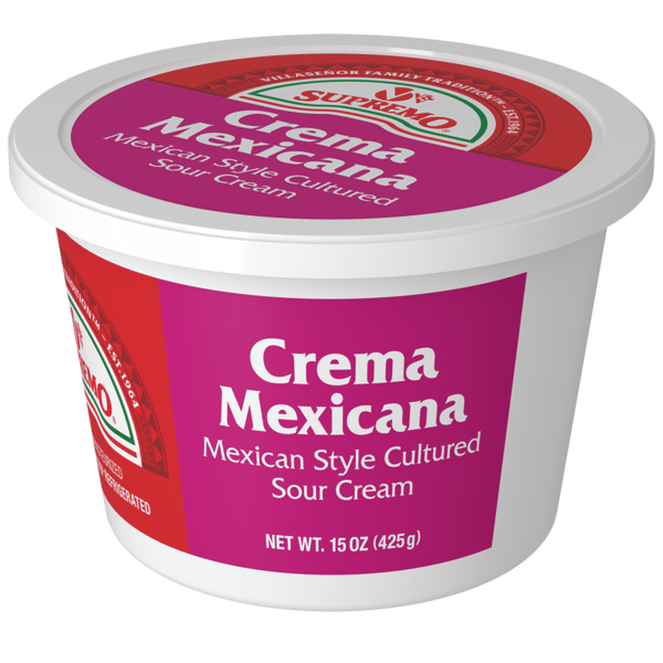 Vandv Supremo Crema Mexicana Agria Mexican Style Sour Cream 15 Oz Delivery Or Pickup Near Me 